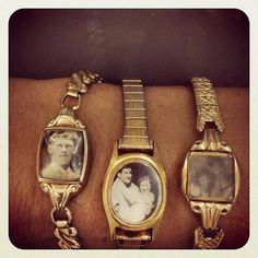 Recycled Watches Ideas, Watch Jewelry Ideas, Vintage Button Jewelry, Repurposed Watches, Vintage Tablescape, Vintage Upcycling, Watch Locket, Recycling Crafts, Vintage Jewelry Ideas