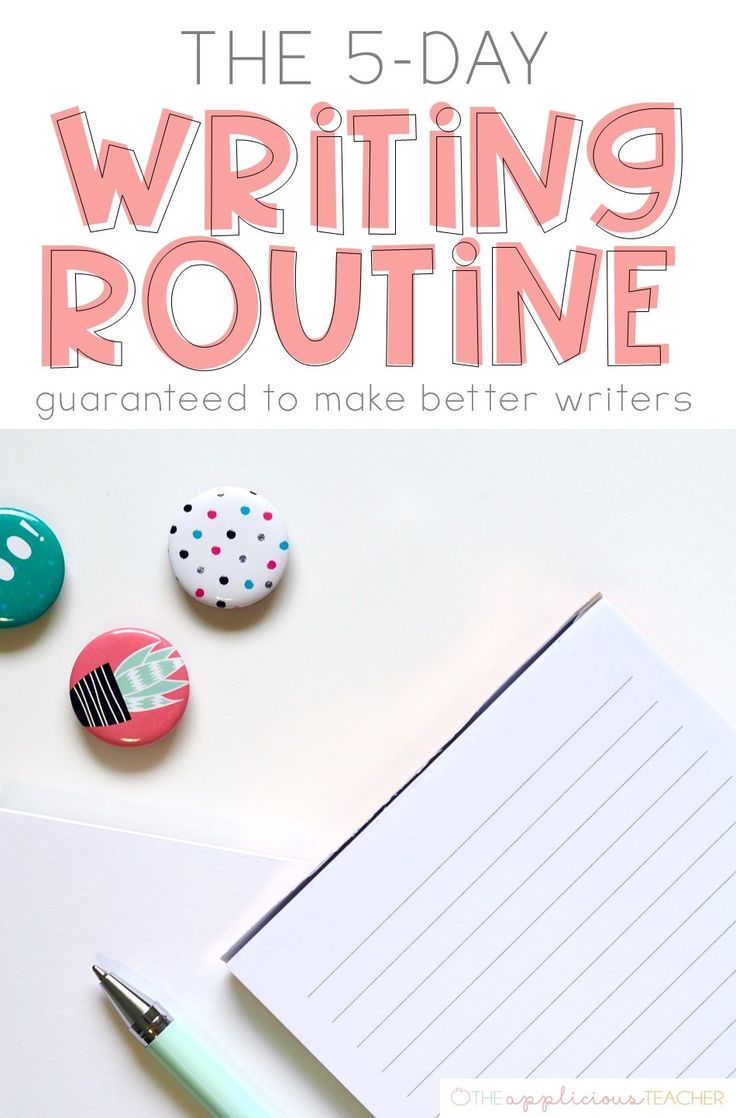 the 5 - day writing routine is organized to make better writer's notebooks