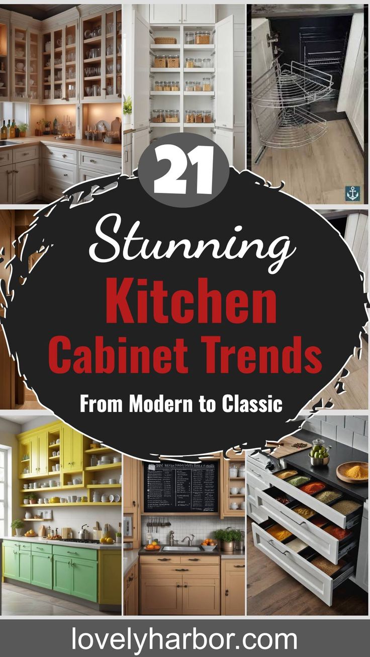 21 Inspiring Kitchen Cabinet Ideas: From Modern To Classic Designs Kitchen Cabinet Top Ideas, Wall Of Kitchen Cabinets Layout, Clearvue Cabinets, Simple Kitchen Cupboards, Lichen Cabinet Ideas, Inside Kitchen Cabinets Ideas, Upper Kitchen Cabinet Ideas, Cabinet Fronts Styles, Glass Upper Kitchen Cabinets