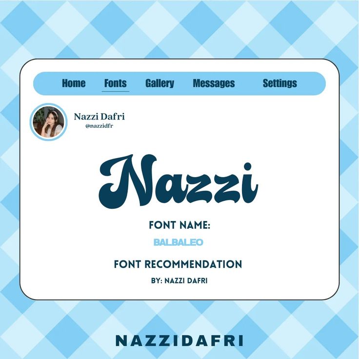 the front page of nazii's new font and animation website, featuring an image of