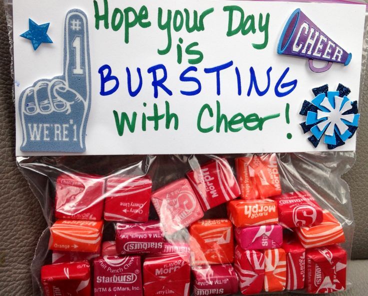 a sign that says hope your day is busting with cheer and lots of candy