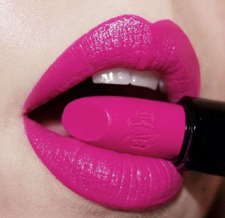 Liparts/lips and lipsticks/pink Hot Pink Lipstick Aesthetic, Deep Pink Lipstick, Dreamy Hairstyles, Fuschia Lipstick, Dark Pink Lipstick, Hot Pink Lipstick, Neon Lipstick, Fuchsia Lipstick, Amazing Wedding Makeup