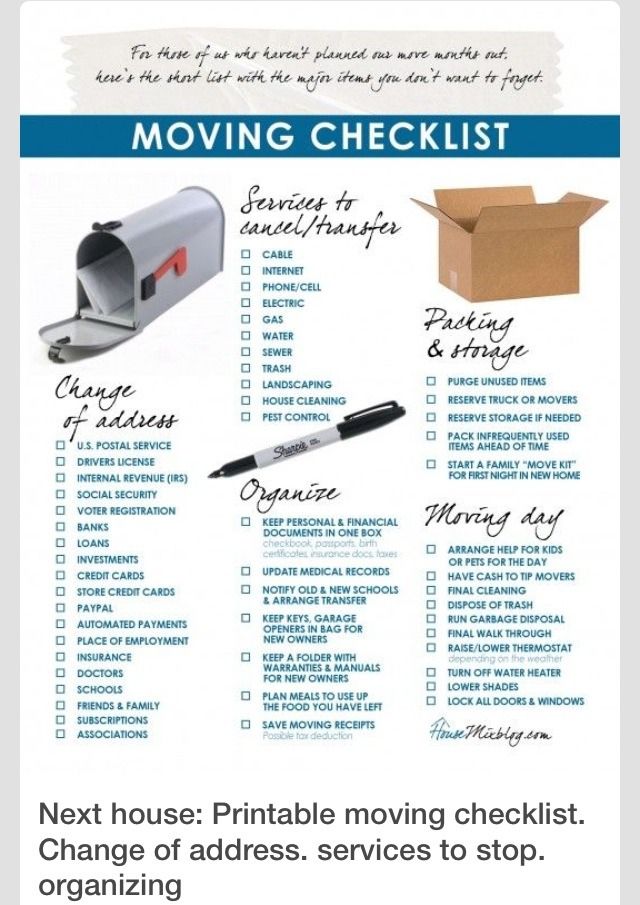 a moving checklist with the words moving and things to do in front of it