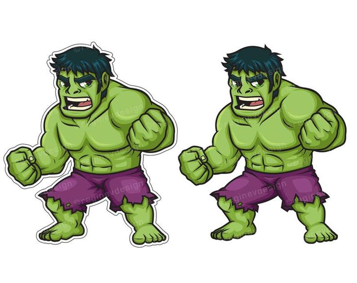 The Hulk Clipart Sticker Avengers Marvel Superhero - Etsy | Superhéroes ...