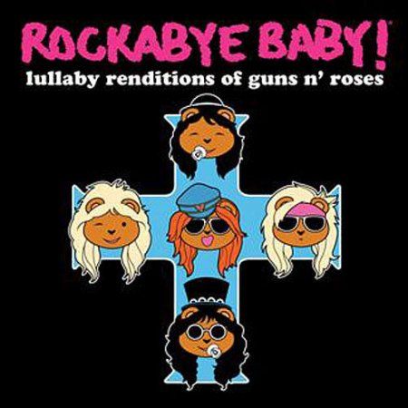 the rockabye baby album cover with four cartoon characters on it and text that reads,