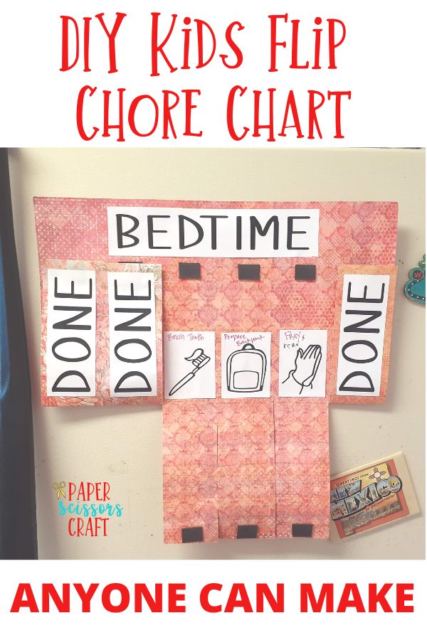 an easy diy kids flip chore chart for bedtime and other things to do