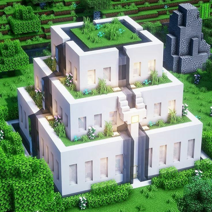 Minecraft Water Temple, Villa Minecraft, Modern Minecraft Houses, Minecraft Decoration, Minecraft Mansion, Water Temple, Minecraft House Plans, Bangunan Minecraft, Minecraft Farm