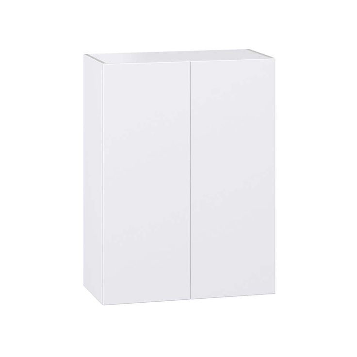 a white cabinet with two doors on the side