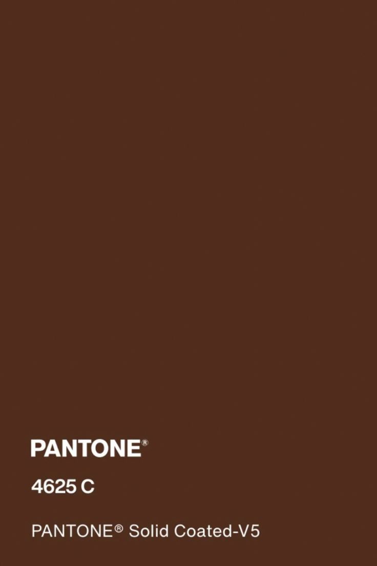 the pantone color is shown in brown