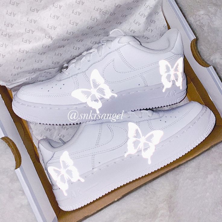 Nike Custom Reflective Air Force 1 Sneakers Waterproof New With Box Options To Buy Are Already Converted In Women’s Sizes !!! Size 4y- Women’s 5.5 Size 4.5y- Women’s 6 Size 5y- Women’s 6.5 Size 5.5y- Women’s 7 Size 6y- Women’s 7.5 Size 6.5y- Women’s 8 Size 7y- Women’s 8.5 Nike Custom Gray Sneakers For Light Sports, Butterfly Nike Air Force, Butterfly Custom Air Force 1, Painted Nike Air Force, Custom Air Force 1 Butterfly And Flowers, Custom Shoes Nike Air Force Butterfly, Air Force 1 Sneakers, Nike Custom, Womens Costume