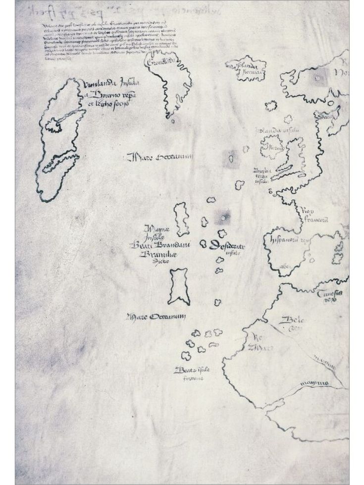 Greetings Cards of Vinland Map, oldest map of Greenland and Northern ...