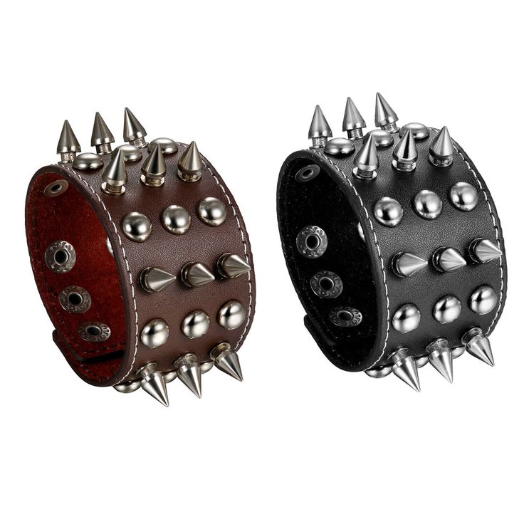 Spiky Bracelet, Leather Belt Bracelet, Punk Bracelets, Elegant Punk, Punk Rock Style, Spike Bracelet, Silver Belt, Bracelet Metal, Fit For Men