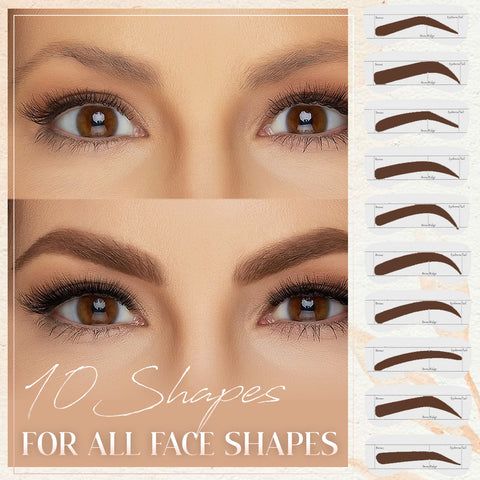 Uneven Eyebrows, Brow Stamp, Brow Stencils, Eyebrow Stencils, Eyebrow Kit, Eyebrow Stamp, Filling In Eyebrows, Eye Brows, Beautiful Eyebrows