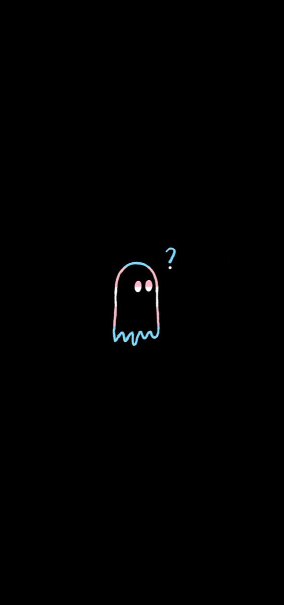 an image of a ghost in the dark with a question mark on it's face