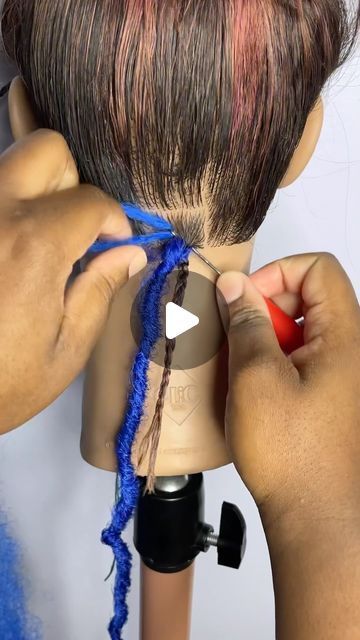 Nay | Naperville, IL Hairstylist/ Braider on Instagram: "Here’s a tutorial showing how to install faux Locs/ soft locs.   With this method, you must be careful as it could cause a knot to be at the base of the lock. That knot, could cause excessive tension to the clients hair or your hair.   To see an alternative method that is less damaging and has less tension on your hair. Follow so you don’t miss  my next upload.   For more great tutorials like this, please click the link in my bio to subscribe to my YouTube channel.   ✨The Glamtician   #fauxloc #fauxlocsnbeautiful #fauxlocks #fauxlocschicago #softloc #softlocschicago #softlocsatlanta #distressedlocs" How To Do Locks Hairstyles, How To Braid Soft Locs, Soft Loc Tutorial, How To Do Soft Locs, How To Do Faux Locs Tutorials, Soft Locs Tutorial, Locs Soft, Soft Locks, Faux Dreadlocks