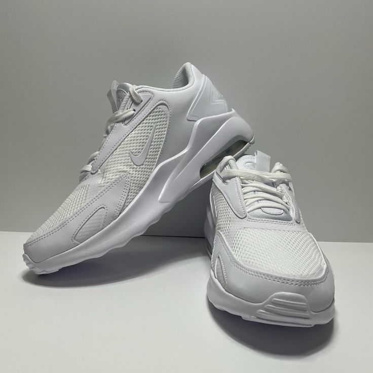 Nike Women’s Air Max Bolt Color: Triple White Style Code: Cu4152-100 Women’s Size: 9.5 This Shoe Is. New Without Its Original Box Shoes Nike Women, Air Max Women, Shoes Nike, White Style, White Nikes, Air Max, Nike Shoes, Nike Women, Athletic Shoes