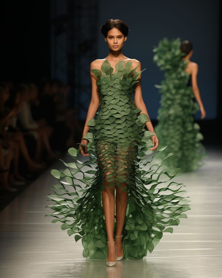 Show Dress Fashion, Nature Avant Garde Fashion, Avant Garde Fashion Couture, Fashion Activities, Fancy Gown, Botanical Fashion, Extreme Fashion, Design Fails, Concept Clothing