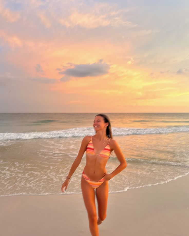 everyone needs a bikini that matches the sunset🌅✨ Honey Swim, Beach Girl Aesthetic, Summer Dream, Beach Girl, Ocean Life, Dream Life, Photo Editing, Swimming, Photography