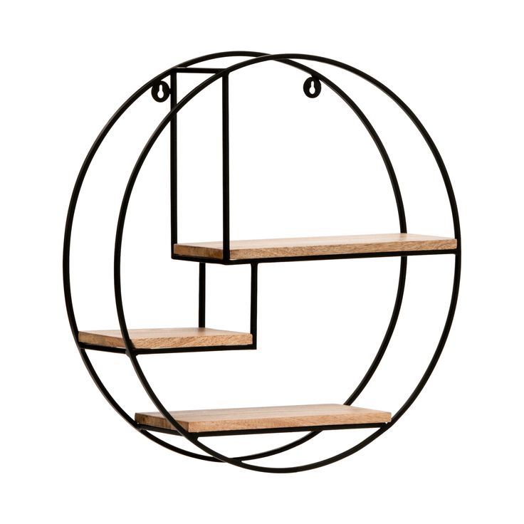 three shelves in the shape of a circle