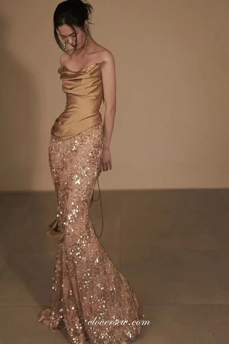 Extra Heels, Gold Outfits, Dorothy Dandridge, Fashion Girly, Sparkly Prom Dresses, Runway Fashion Couture, Neo Soul, Prom Dress Inspiration, Gold Satin