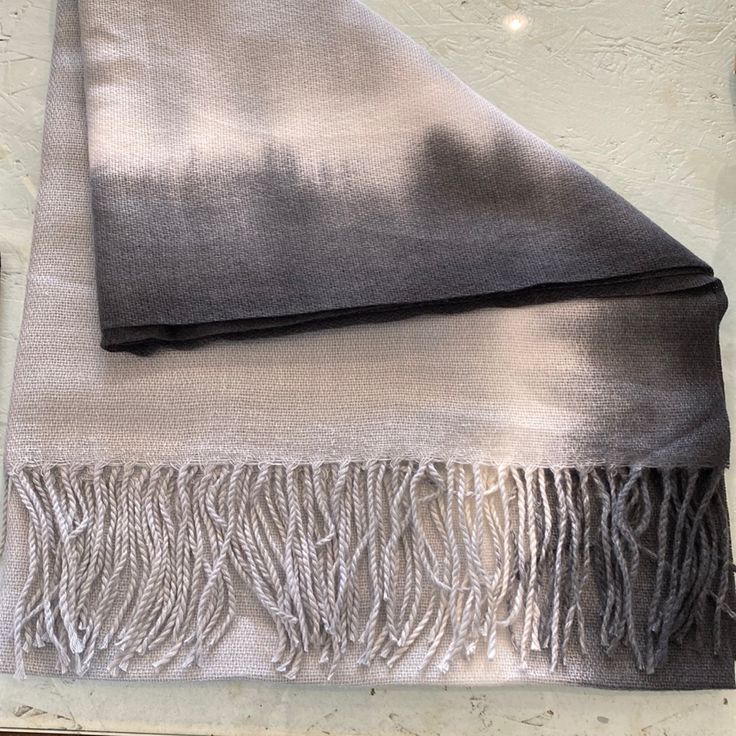 Cashmere Ombre Tie Dye Shawl Scarf Wrap In Shades Of Gray Measure 74" By 27.5" Not Including Fringe Can Be Worn As A Wrap/Shawl Or As A Scarf Shades Of Gray Color, Ombre Tie Dye, Black And White Scarf, Pashmina Wrap, Linen Scarf, Crochet Ear Warmer, Floral Silk Scarf, Tartan Scarf, Grey Ombre