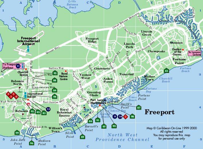 Map Of Freeport Bahamas - quotes for loss of dog