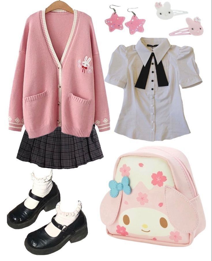 Cutecore Outfit, Sanrio Outfits, Cute Kawaii Outfits, Kawaii Outfit Ideas, Kawaii Fashion Outfits, Shopping App, Pink Outfits, Really Cute Outfits, Kawaii Clothes