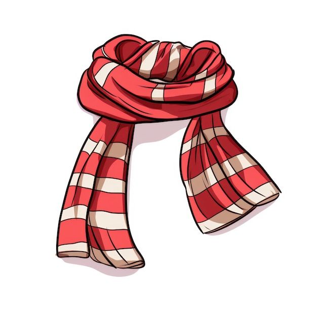 a red and white checkered scarf on a white background with the words,'i love