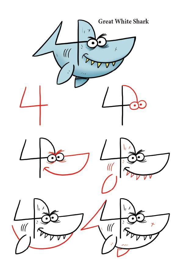 Drawing Sea Animals With Numbers & Letters