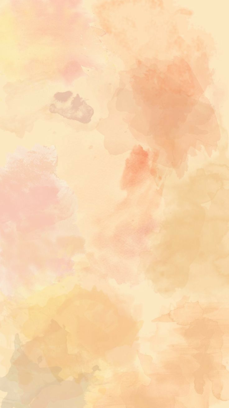 an abstract painting with pastel colors and clouds in yellow, pink, orange and white