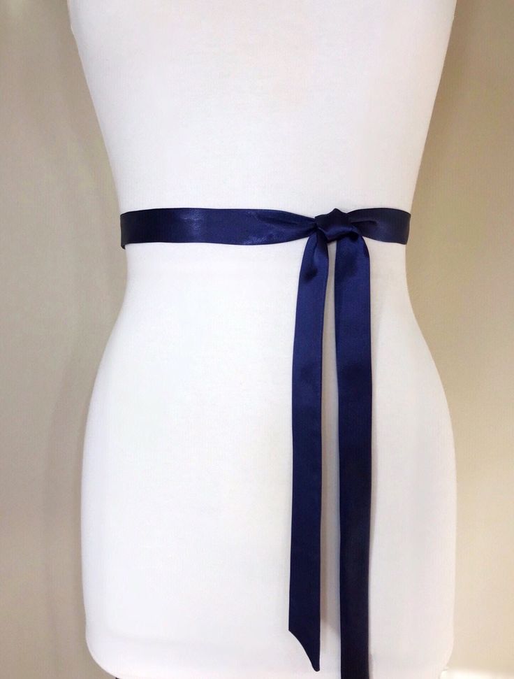 "Extra Narrow Navy Sash Navy Satin Sash Belt Skinny Sash Belt Narrow Navy Sash Thin Sash Belt Satin Navy Sash Belt Satin Swank Up your style quotient with this extra narrow Satin Swank® waist sash. Depending on your waist size and the length you choose, you can wrap the sash around your waist once or twice. You decide whether to tie the sash in a bow or a simple knot with long-hanging tails. Tie in front, in back, or on the side. Luxury charmeuse satin fabric in classic navy on both sides means Cobalt Wedding, Bridesmaid Sash, Wedding Dress Sash, Satin Hands, Waist Sash, Satin Sash, Dress Sash, Blue Wedding Dresses, Goth Jewelry