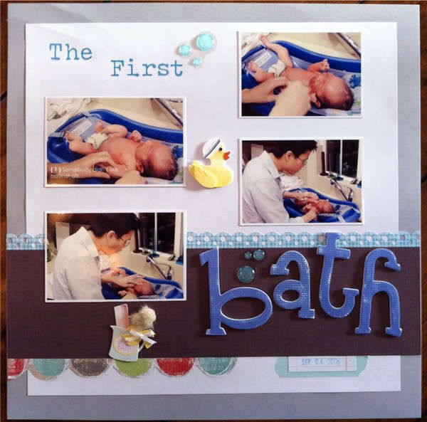 the first page of this scrapbook features photos of babys and their mom's birth