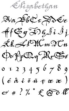 an old english alphabet with the letters and numbers written in cursive writing on it