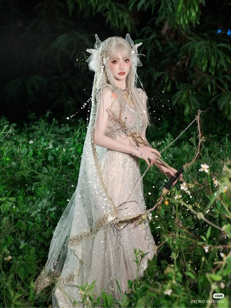 Fairy Cosplay Aesthetic, Elf Princess Cosplay, Water Fairy Cosplay, Angelic Outfits, Fairy Cosplay Photoshoot, Fashion Design Inspiration Board, Forest Dress, Fairy Cosplay, Goddess Outfit