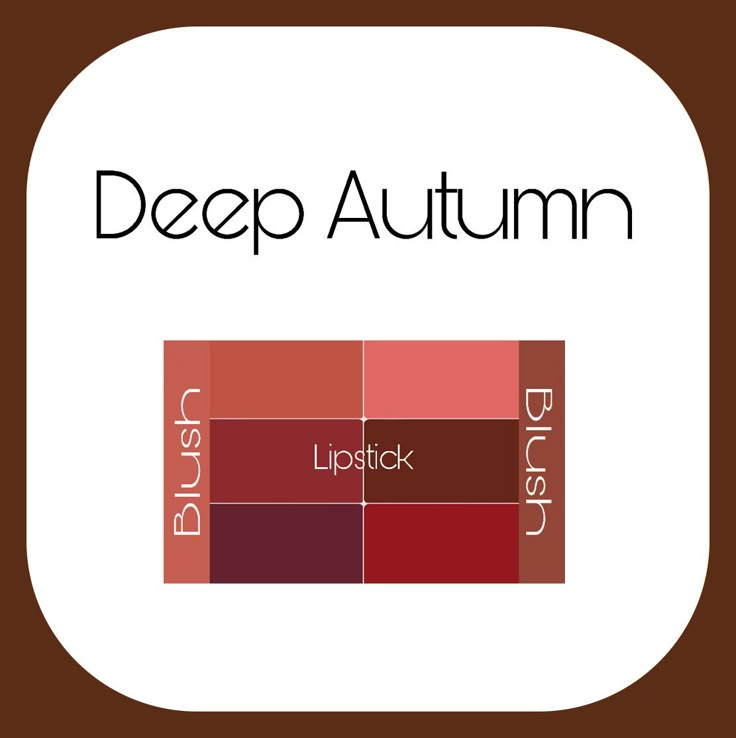 Color Season Analysis, Warm Skin Tone Colors, Deep Autumn Makeup, Soft Autumn Makeup, Season Analysis, Deep Autumn Palette, Soft Autumn Deep, Autumn Deep, Skin Palette