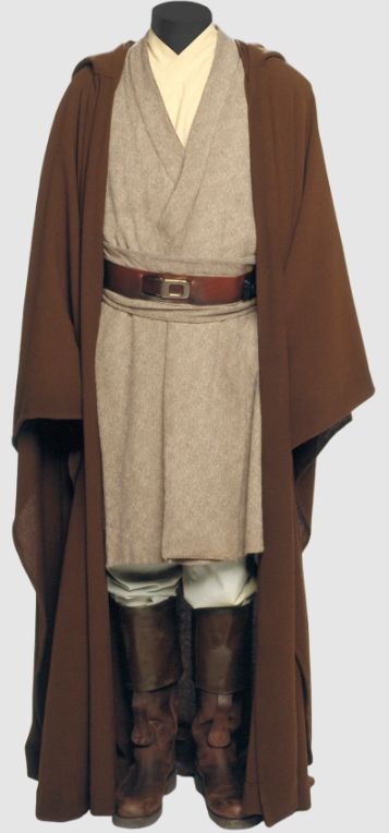 a star wars costume is shown on display