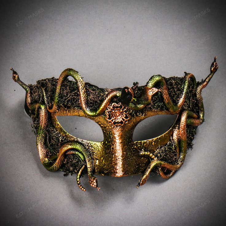 This Medusa Snake Mythical Eye Mask Is A Beautiful Masquerade Mask In Gold Green Forest Theme For Your Unique Halloween Costume, Masquerade Party Or Special Event. It Comfortably Cover Your Full Face And Secure With An Elastic Strap On The Back. While Not Using It, It Can Be Display On The Wall. The Mask Also Allow You To Paint In Different Color Or Add Different Element To In For A Special And Unique Look. 100% Brand New Condition Modern Gold Green Deep Forest Theme Style Mask Created With Comf Luxury Fantasy Mask For Mardi Gras, Coll Masks, Luxury Fantasy Masks For Carnival, Fabric Masquerade Mask, Luxury Fantasy Masks And Prosthetics For Masquerade, Luxury Fantasy Masquerade Mask For Costume, Green Maskerade Mask, Luxury Fantasy Mask, Luxury Fantasy Carnival Masks