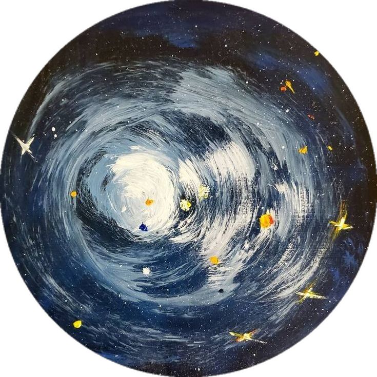 an image of a painting with stars in the sky