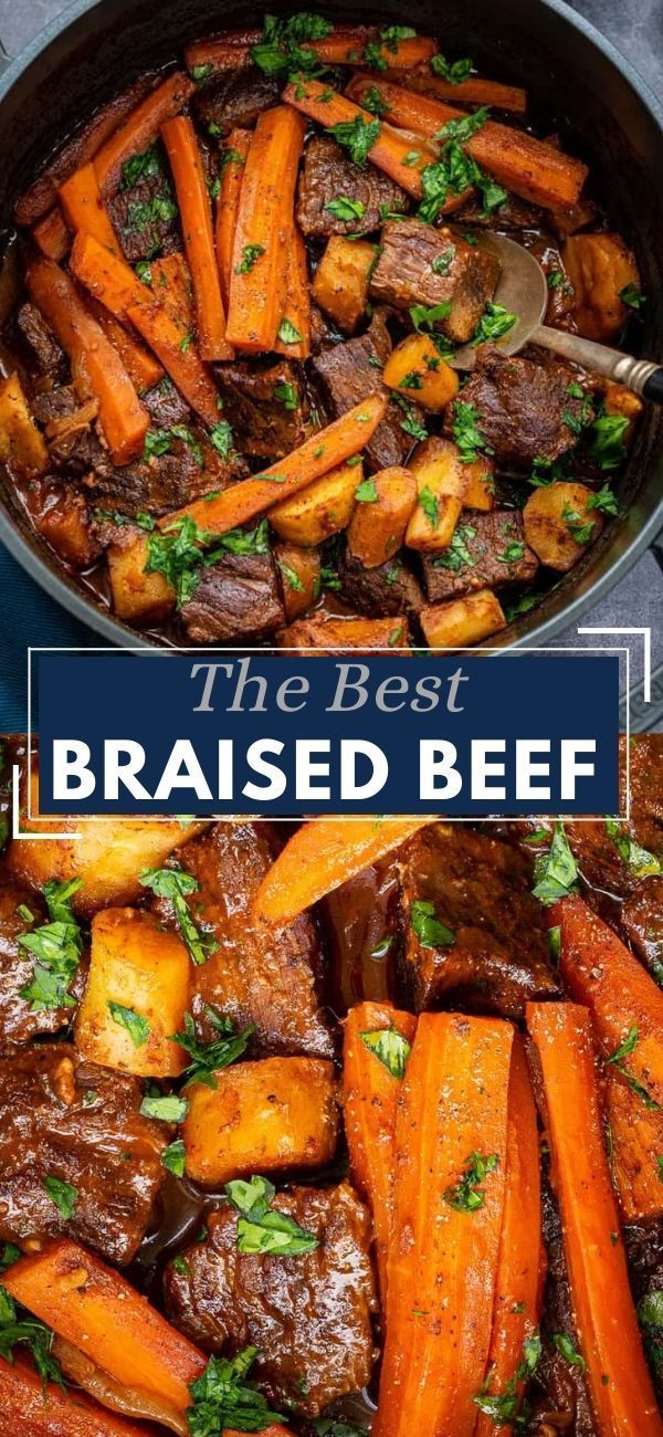 the best braised beef recipe with carrots and parsley