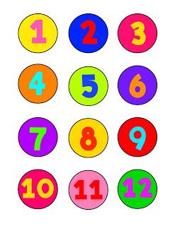 the numbers are arranged in different colors and sizes to make it easier for children to learn