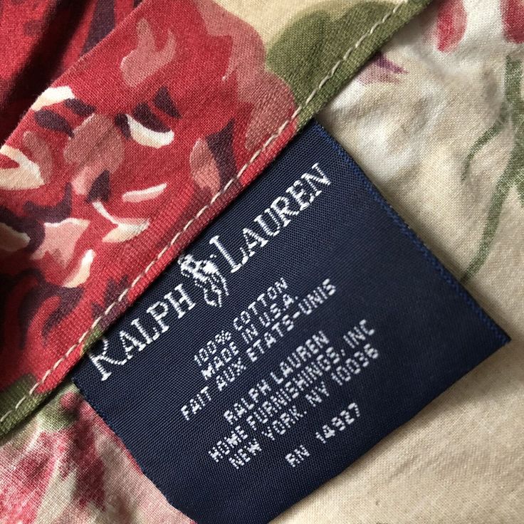 Ralph Lauren Constance Post Road Twin Flat Bed Sheet Red Beige Floral Pink Rose | eBay Flat Bed, Garden Bedding, Bed Sheet, Pink Rose, Bed Sheets, Twins, Im Not Perfect, Ralph Lauren, Road