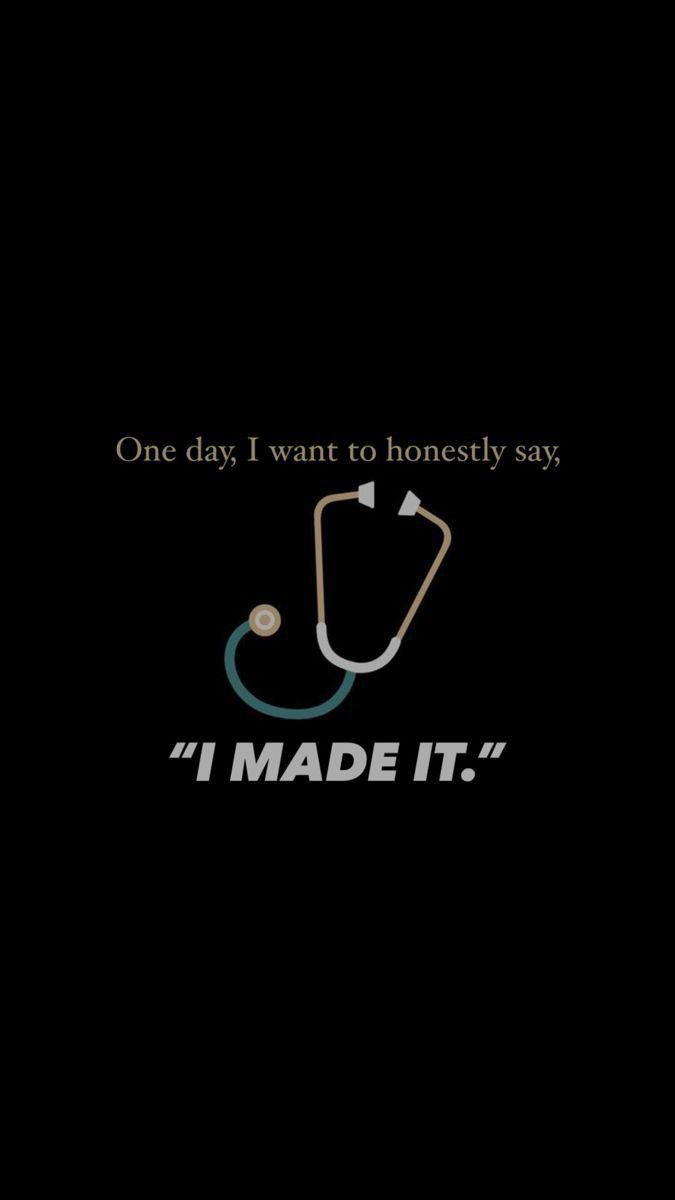 a black background with the words i made it and a stethoscope on it