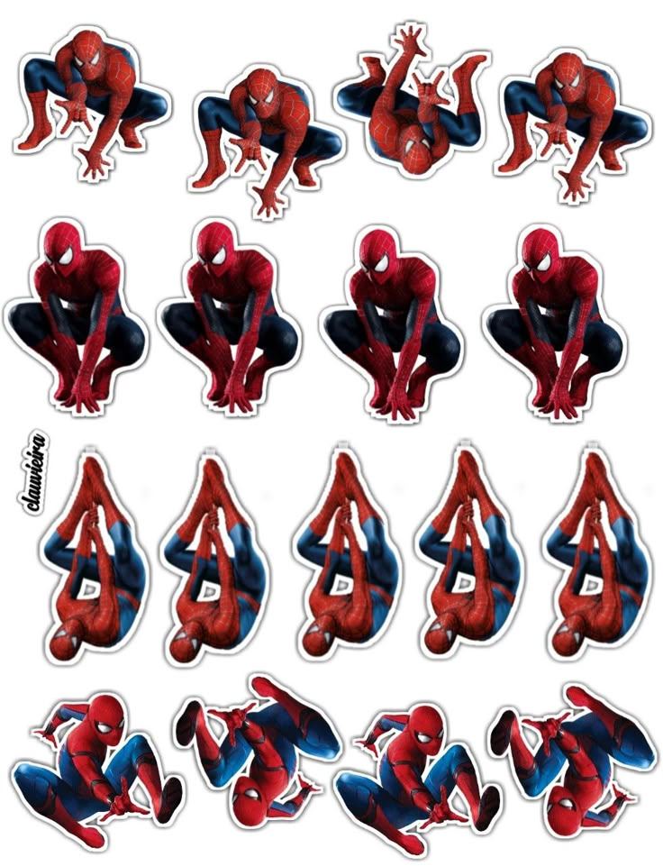 the amazing spider man stickers are all different shapes and sizes, but one is not very