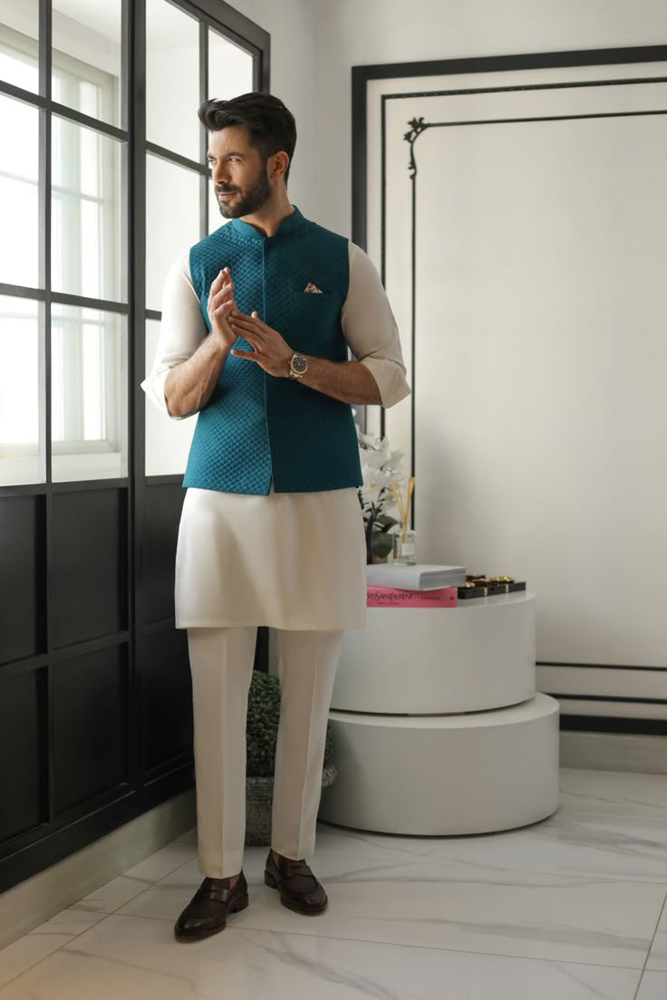 Indian Wedding Suits Men, Indian Wedding Clothes For Men, Waistcoat Designs, Wedding Kurta For Men, Kurta Pajama Men, Groom Dress Men, Wedding Dresses Men Indian, Gents Kurta Design, Gents Kurta