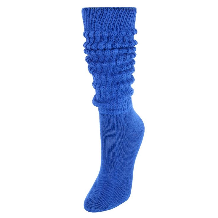 These super soft heavy slouch socks are right on trend and in a fantastic range of colors to choose from to match all your outfits. Extremely comfortable, these socks will quickly become one of your favorites, so grab a few colors now, you will not regret it. These socks make a great gift idea and an awesome stocking stuffer. Machine wash, dry medium heat and do not bleach. Fits shoe sizes 5-10. Made of 90% Cotton, 5% Polyester, 5% Elastic Casual Socks, One Size, Casual Solid Color Socks One Size, Casual One-size Socks, Casual Blue Socks For Fall, Casual Fall Blue Socks, Blue Casual Socks One Size, One Size Blue Casual Socks, Casual Blue Socks One Size, Casual Blue One-size Socks