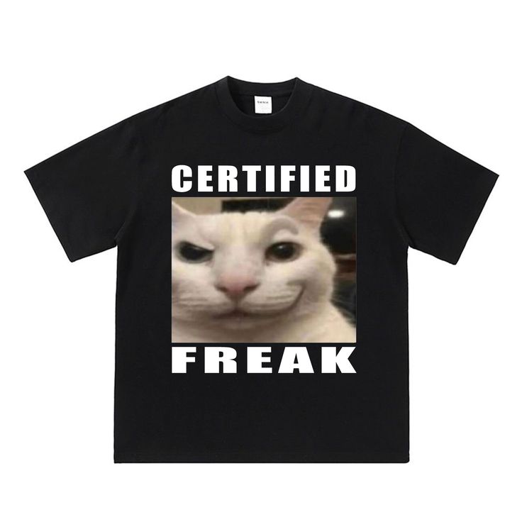 📦 PRODUCTION TIME & SHIPPING ► All T-Shirts are hand-screen printed to order. ► Production time is 1-3 business days ► Delivery time is 2-4 days in the US 👕SHIRT SPECIFICATIONS AND SIZING - Premium Gildan Soft-Style T-shirt - Comfortable unisex fit - 100% Cotton - Professional high-quality print Certified Freak Cat meme shirt, match my freak, meme shirt, funny cat meme tee, hard shirts, funny cat tshirt, ironic sarcastic meme My Eyes Are Up Here Shirt, "funny T-shirt", Funny T Shirt Prints, Embarrassing Tshirts, Unhinged T Shirts, Funny Outfits For Women, Shirts That Go Hard, Silly T Shirts, Funny T-shirt