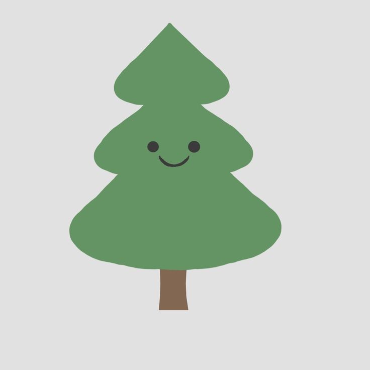 a green tree with a smiley face on it