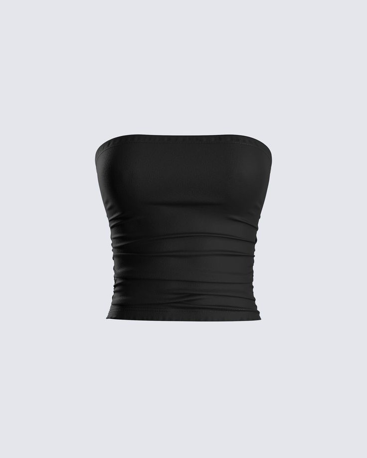 Tops - FINESSE Outfits Shifting, Shifting Clothes, Black Tube Tops, Instagram Model Outfits, Black Tube Top, China Clothes, Trendy Crop Tops, Cute Summer Tops, Crop Top Designs