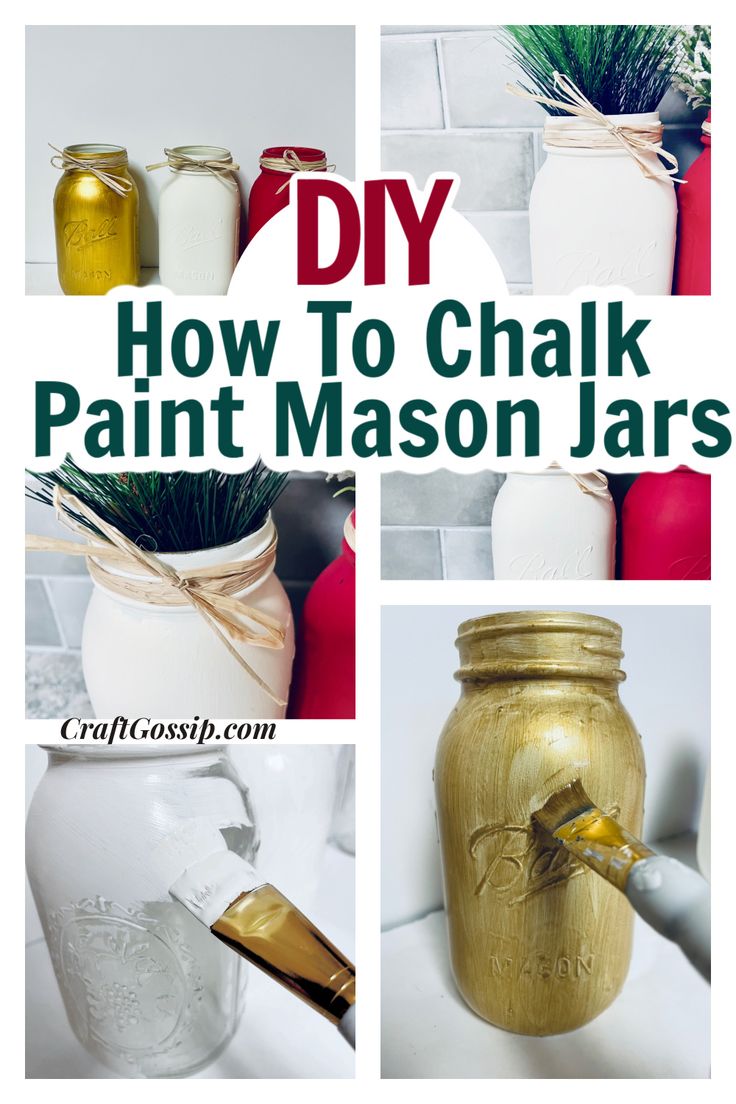 how to chalk paint mason jars