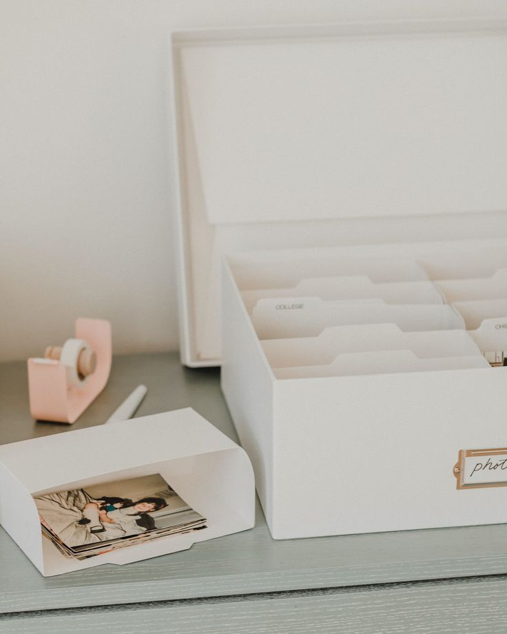 an open white box sitting on top of a table